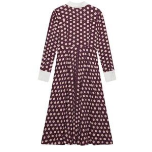 Mint Velvet Burgundy Geometric Print Midi Dress